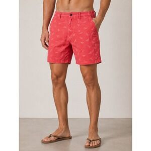 Trunks Mens Multi-Functional Shorts Red Lobster Print‎ Stretch Size 32